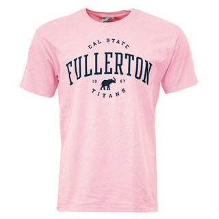 Cal State Fullerton Comfort Washed Elephant Tee - Pink